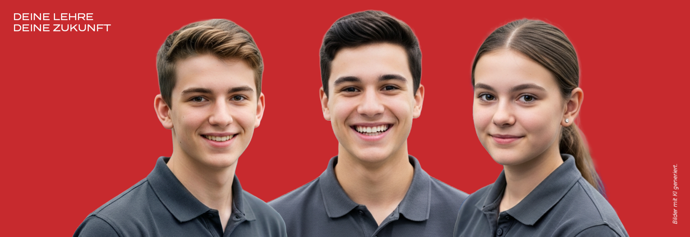 Drei Lehrlinge bei STIWA mit fröhlichem Lächeln